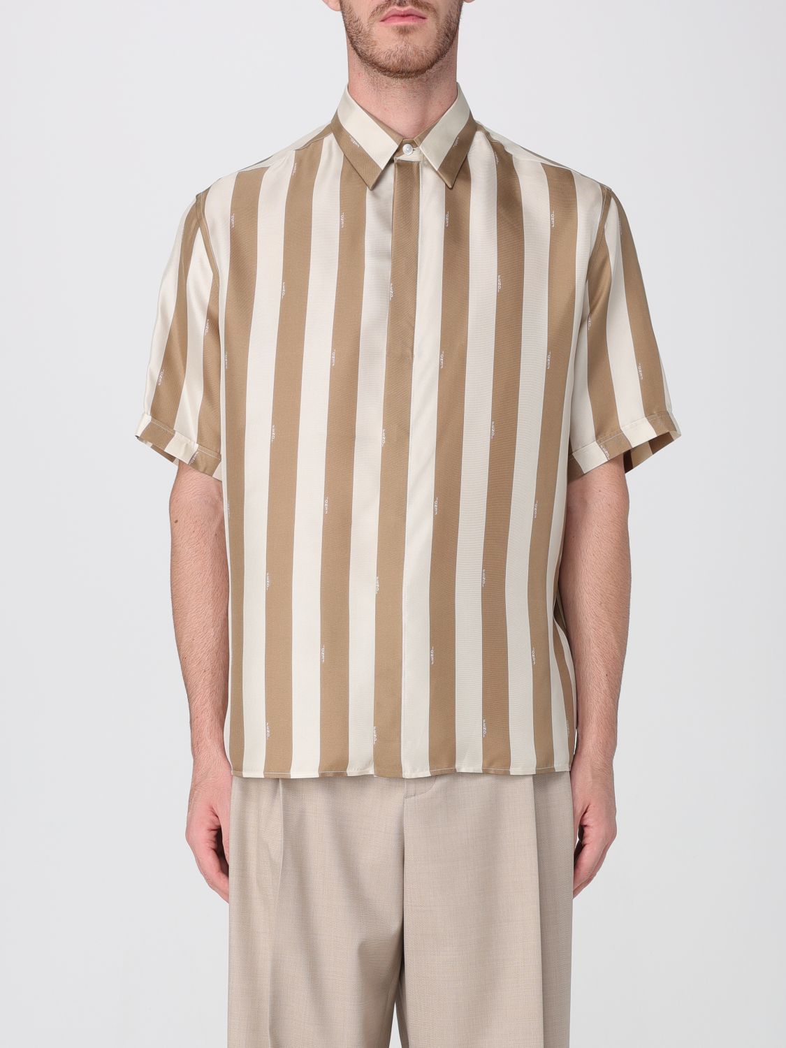 FENDI Camicia in seta a righe