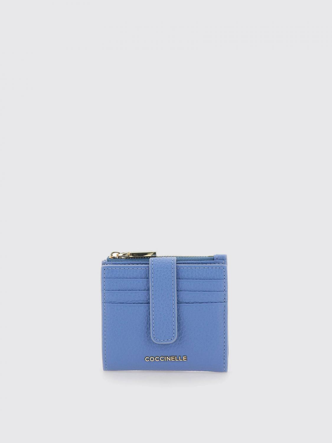 Coccinelle Metallic Soft Cards Holder In Blau