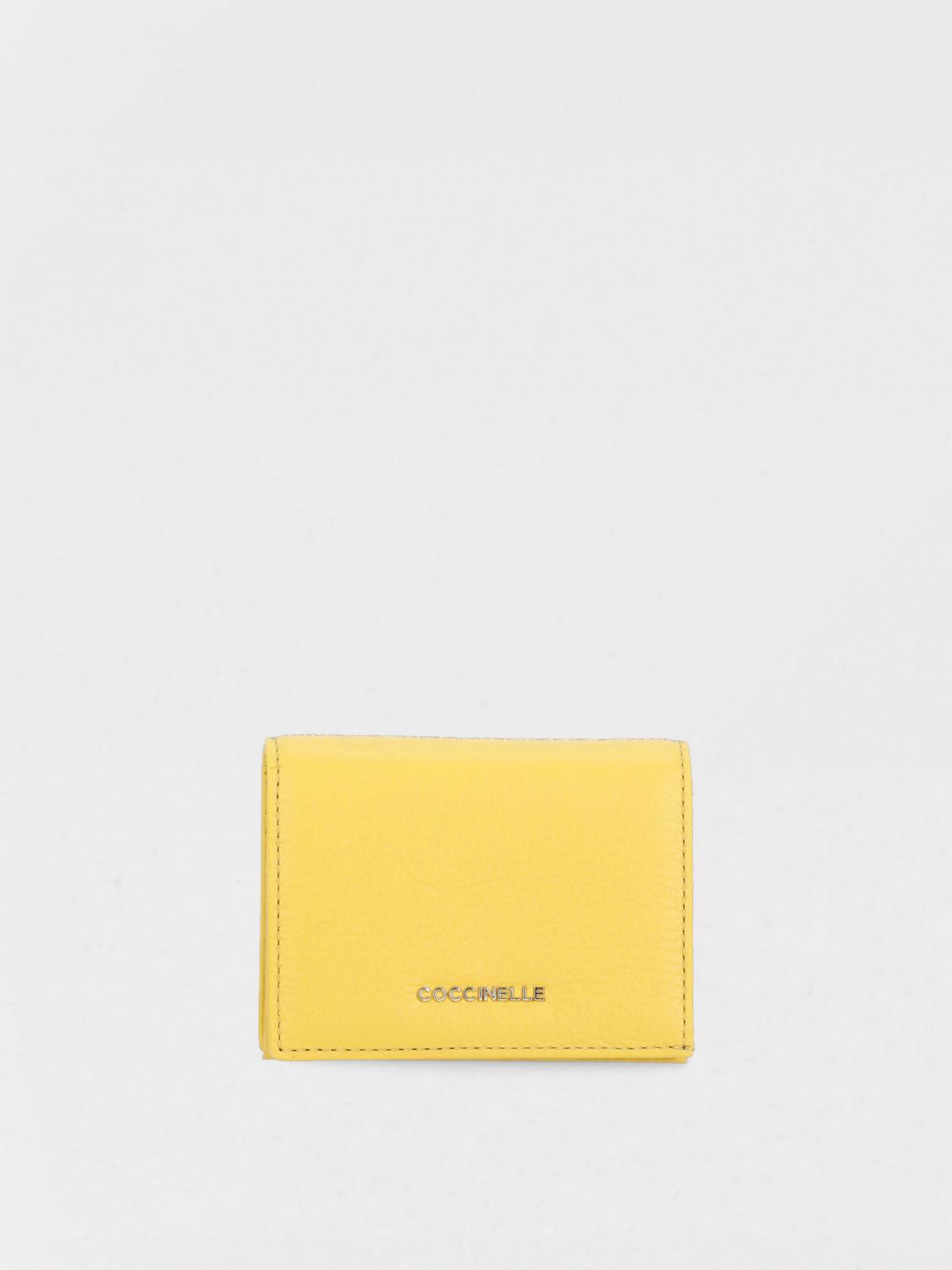 Coccinelle Metallic Soft Wallet In Yellow