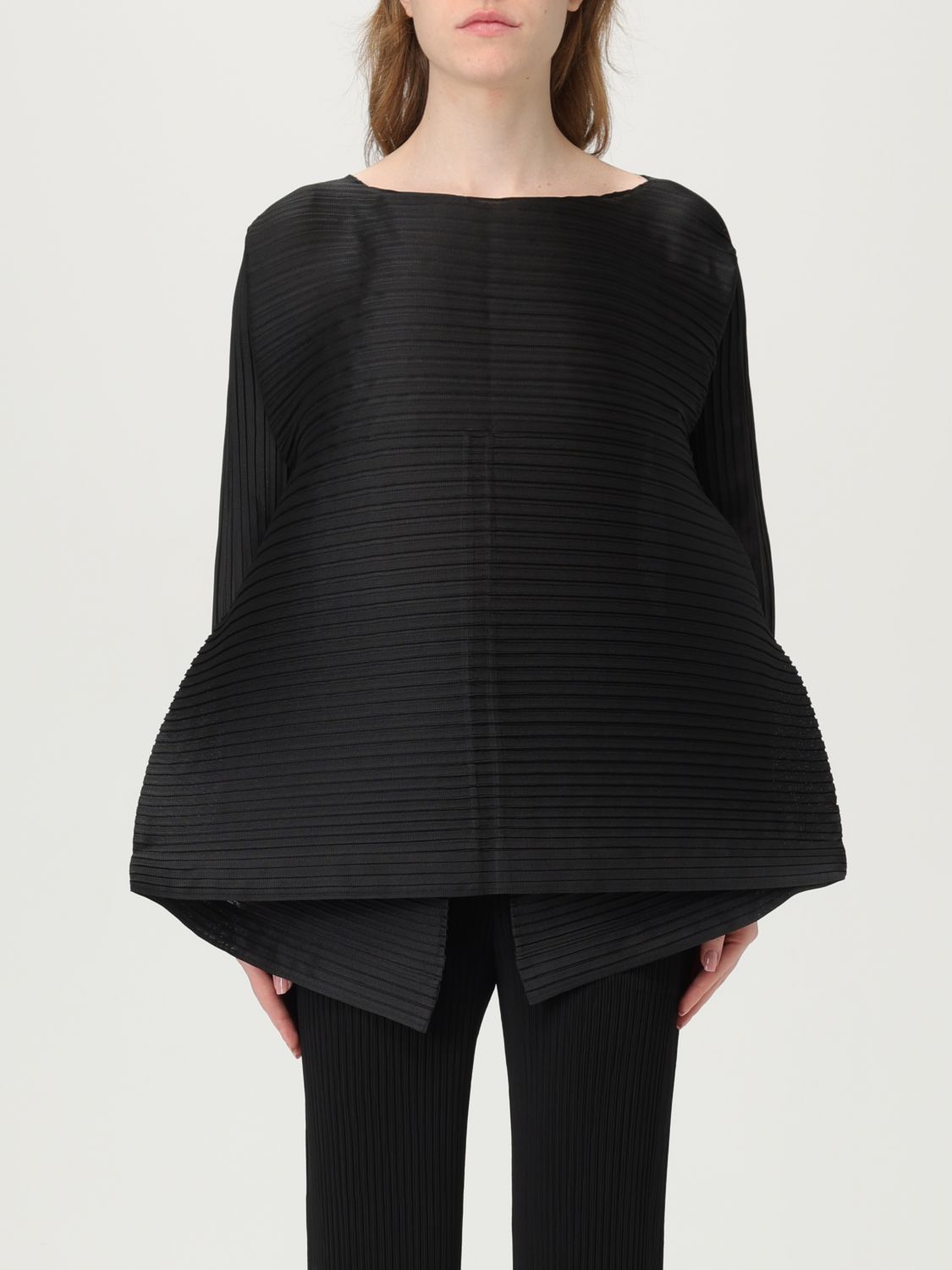 Shop Issey Miyake Top Woman Color Black