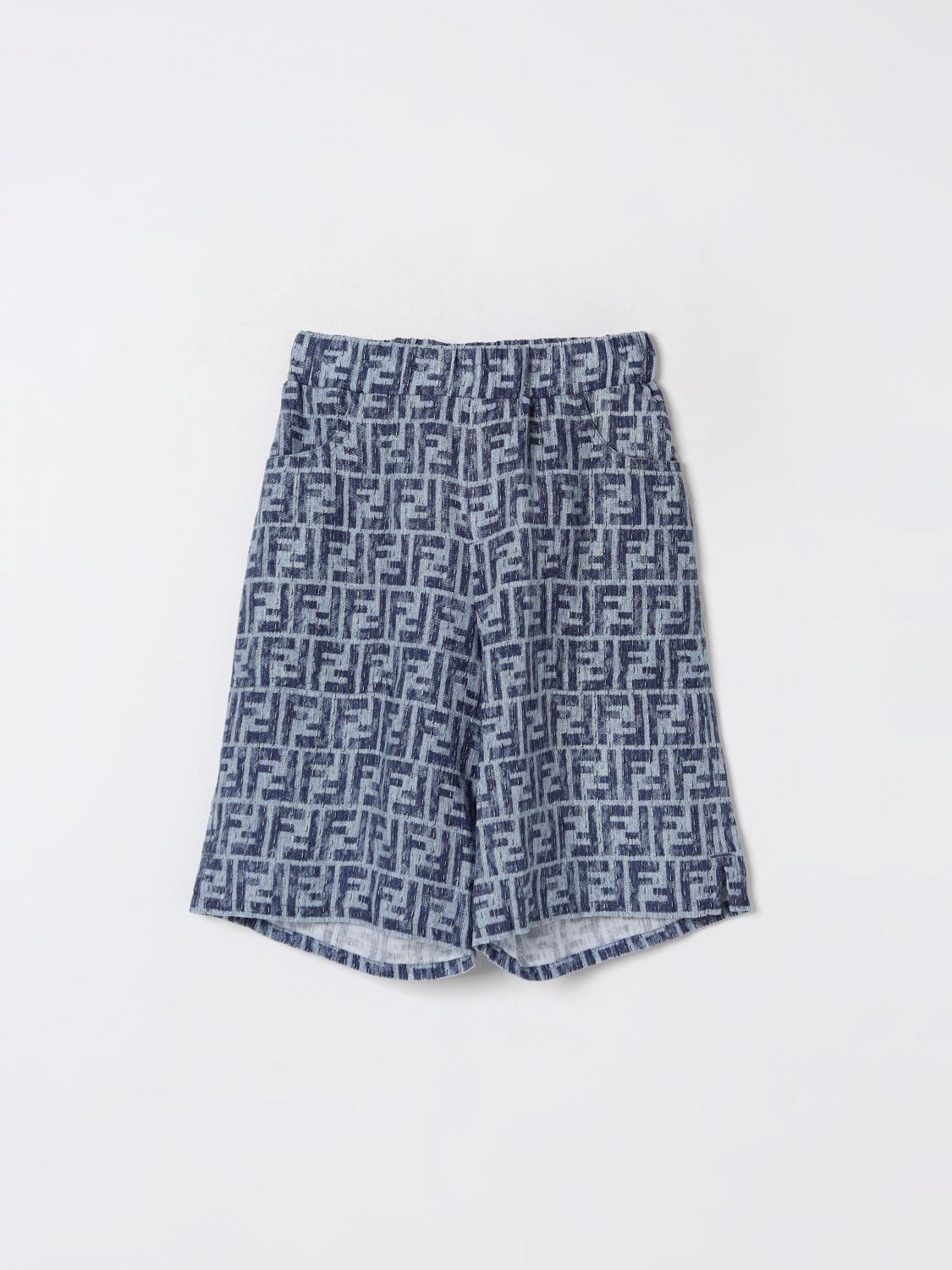 FENDI Pantaloncino jogging in lino FF