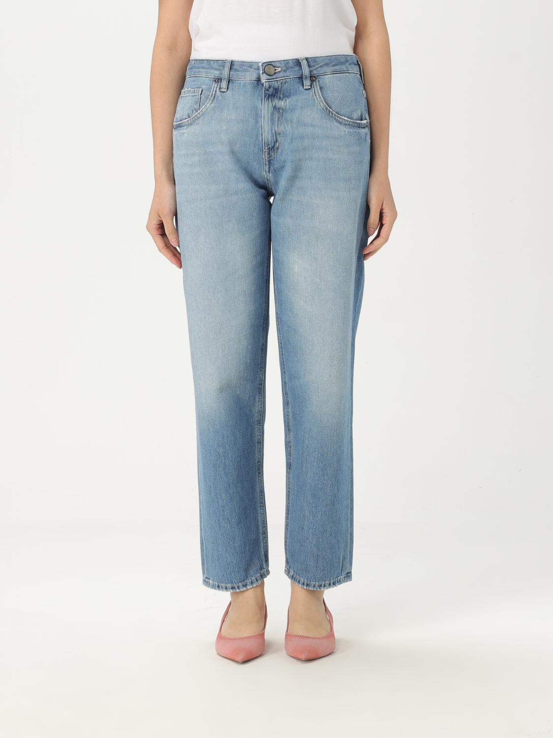 Pt01 Jeans Woman Color Gnawed Blue In Gnawed Blue