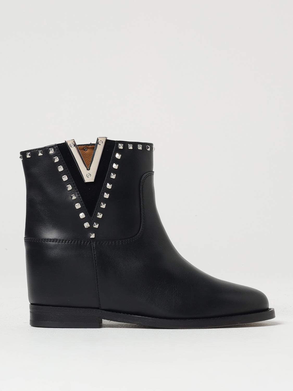 Via Roma 15 Logo-plaque Leather Boots
