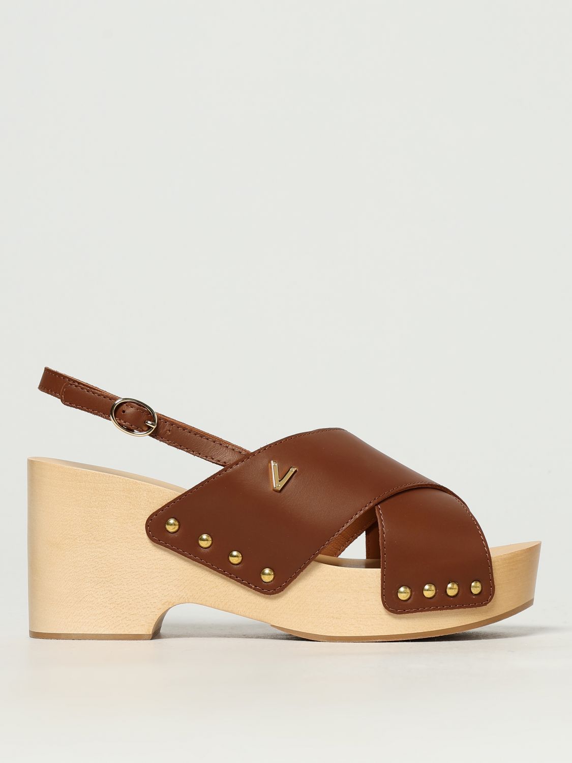 Via Roma 15 Wooden Heeled Sandals