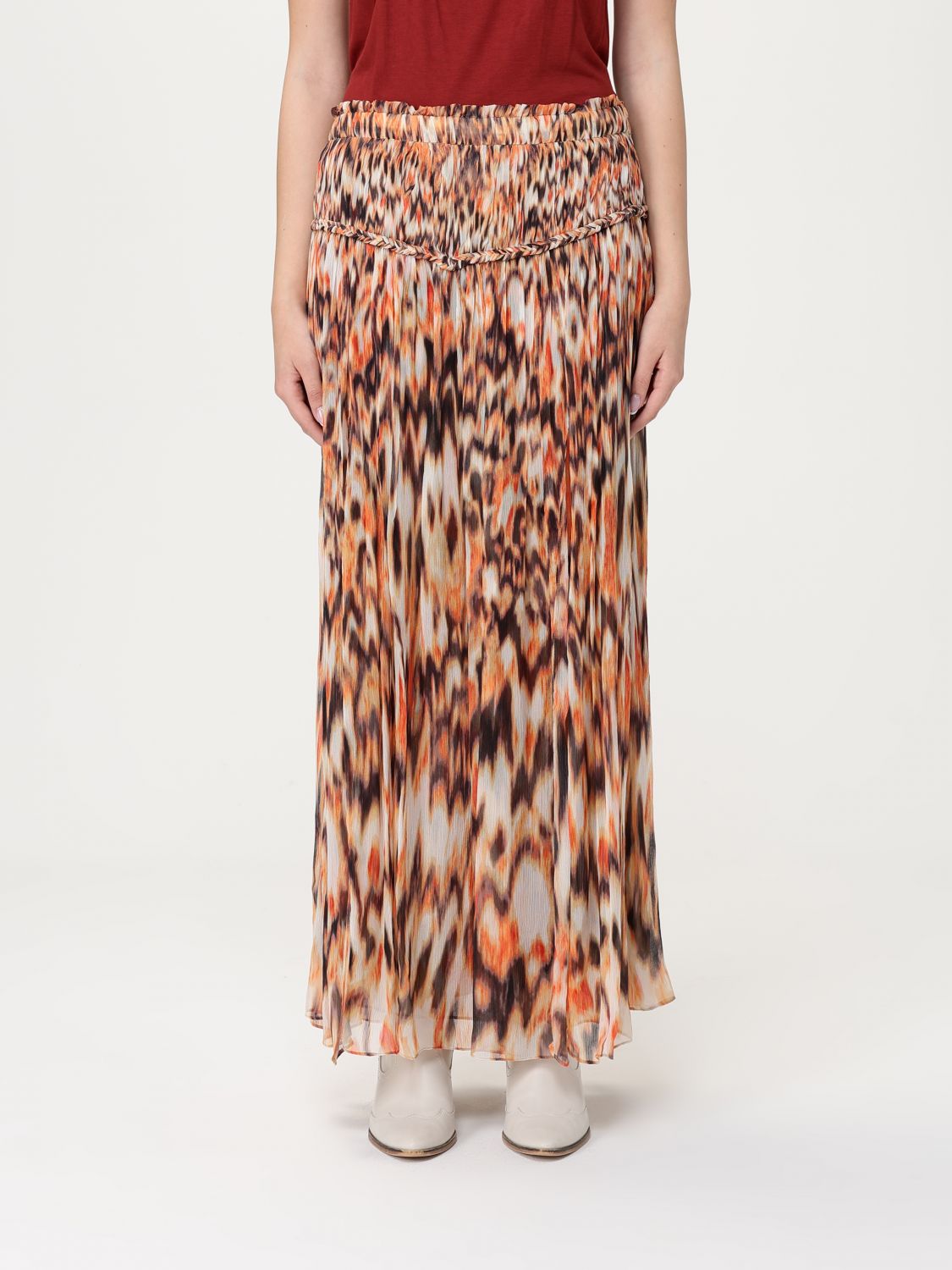 Shop Isabel Marant Skirt Woman Color Orange