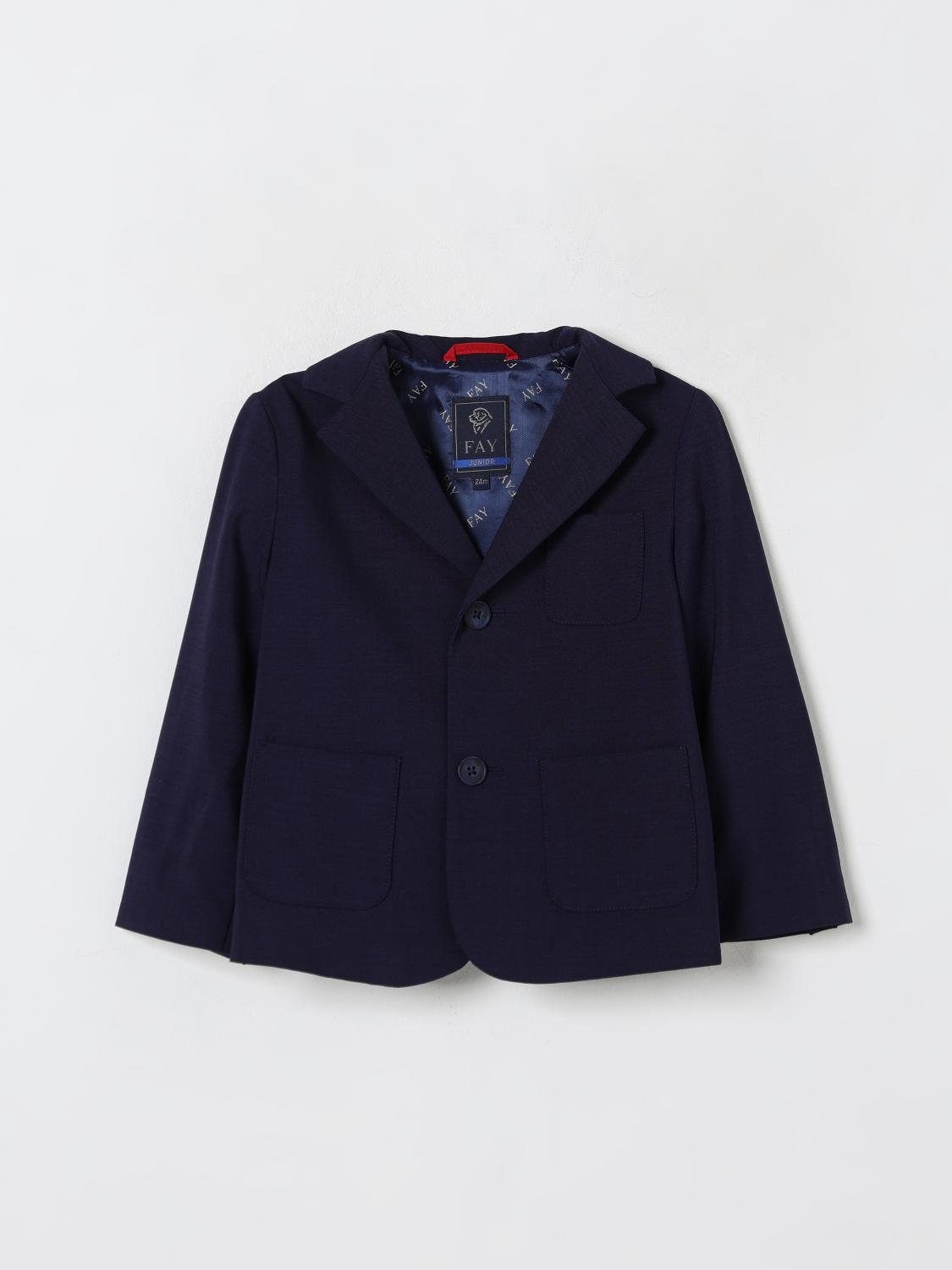 Fay Junior Jacket Kids Color Blue In Blue