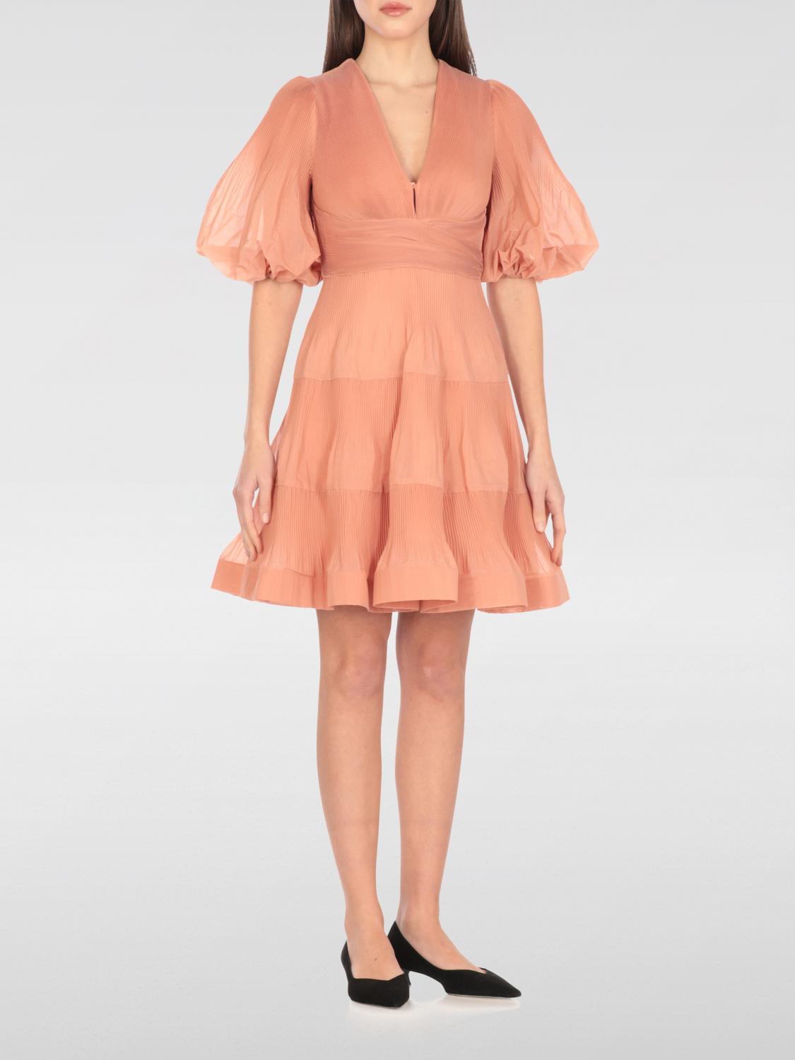 Zimmermann Pink Pleated Mini Dress