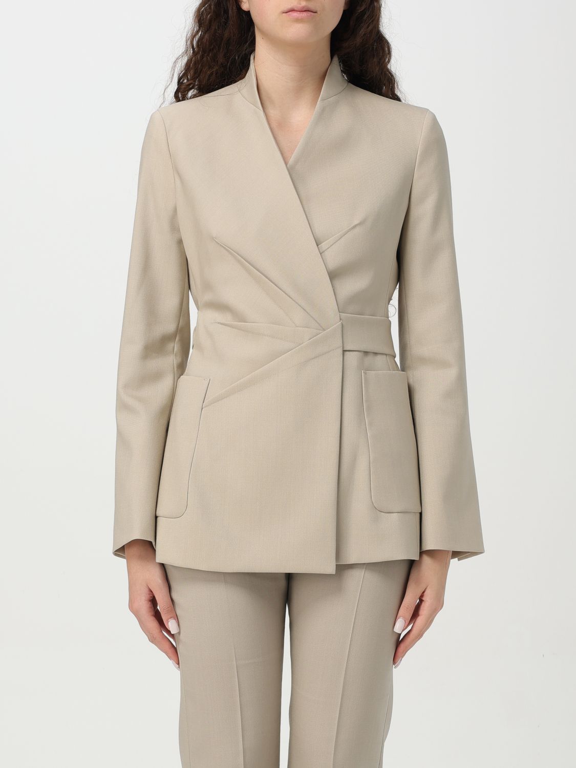 MAX MARA BLAZER MAX MARA WOMAN COLOR BEIGE G81137022