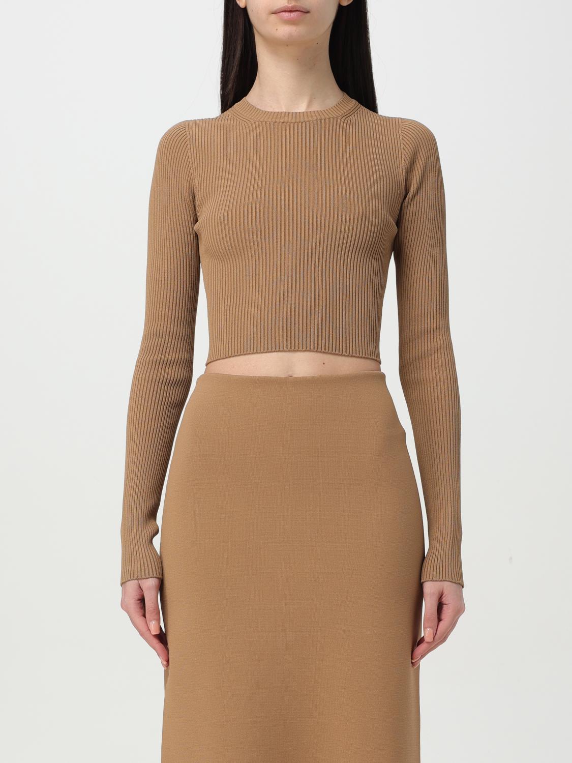 Max Mara Cropped Jacket With Chest Pocket In Brown