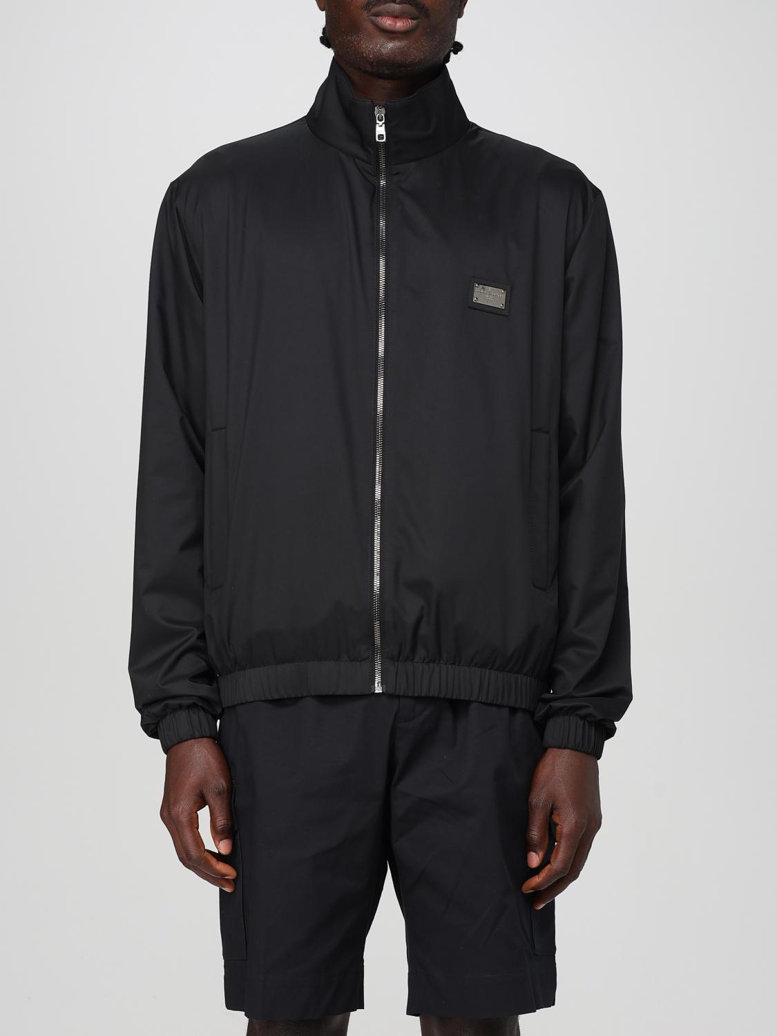 Dolce & Gabbana Logo Plaque Lightweight Nylon Zip Jacket