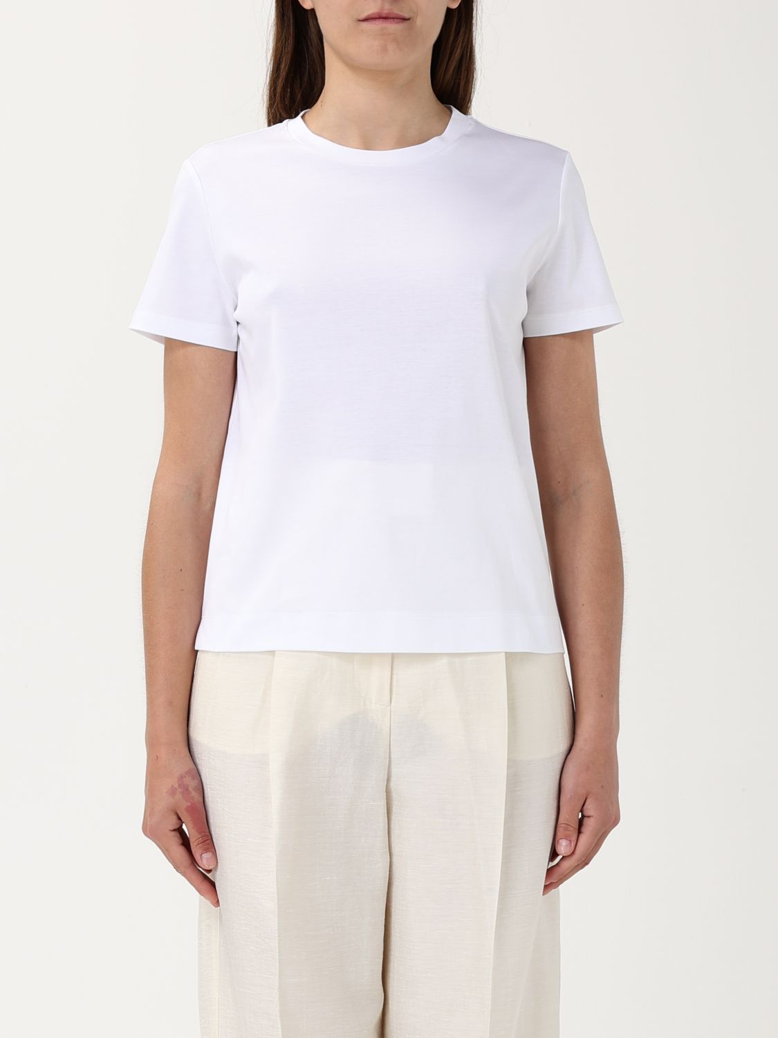 Max Mara Nerina White Cotton Short-sleeve T-shirt