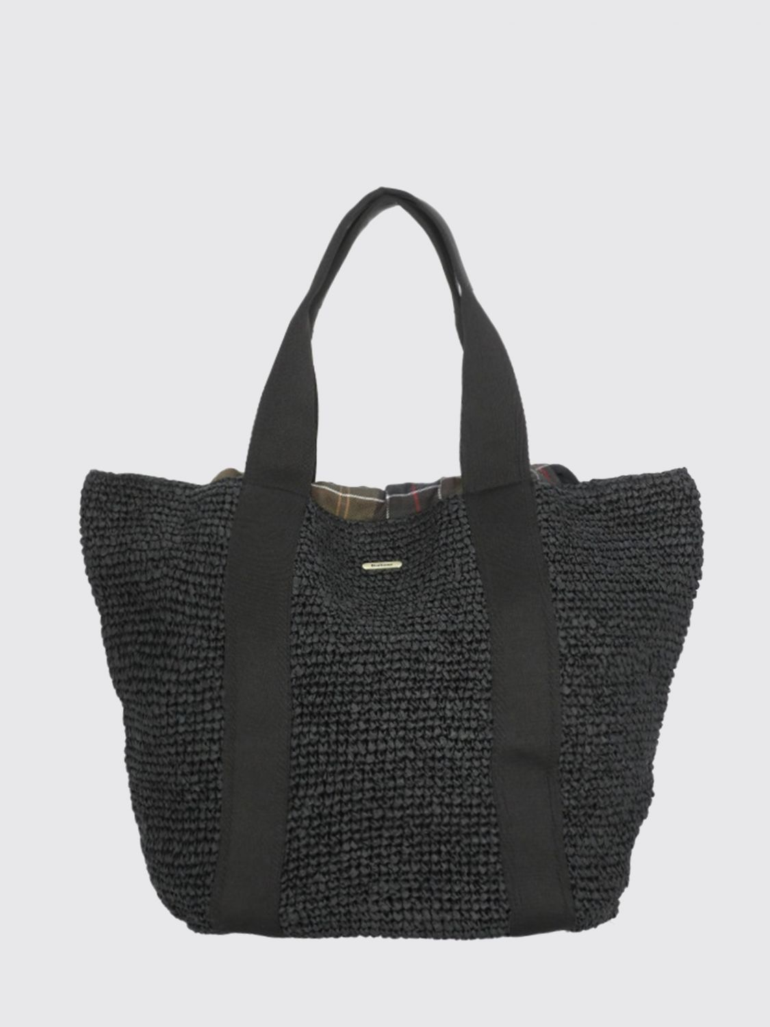 BARBOUR Handbag Woman color Black　BARBOUR ハンドバッグ レディース カラー ブラック BARBOUR
