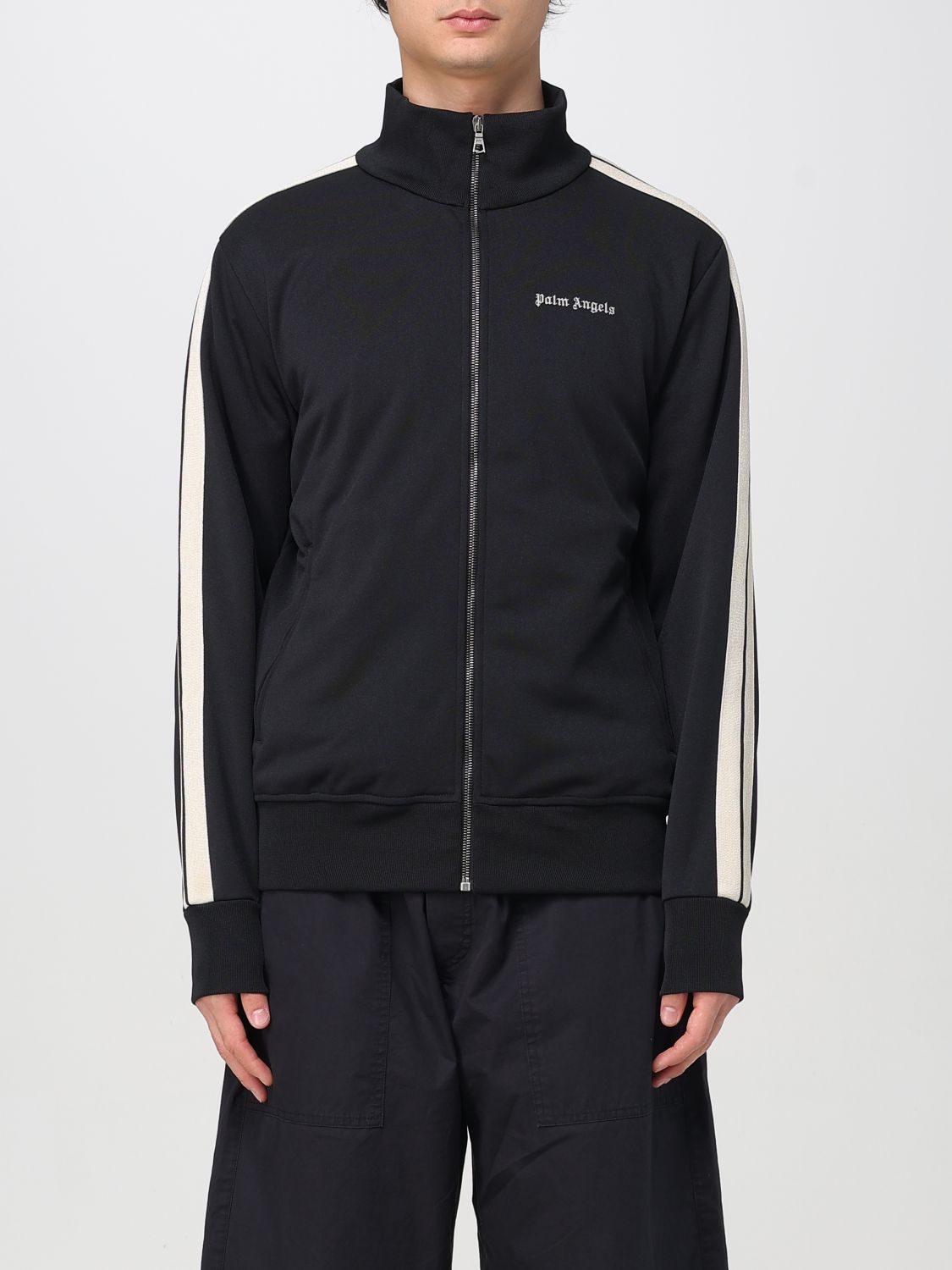 Shop Palm Angels Sweatshirt Men Color Black
