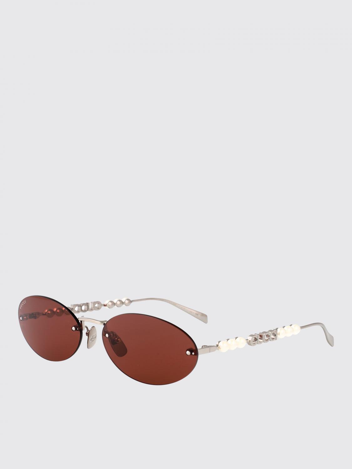 GUCCI Occhiali da sole in metallo con perle