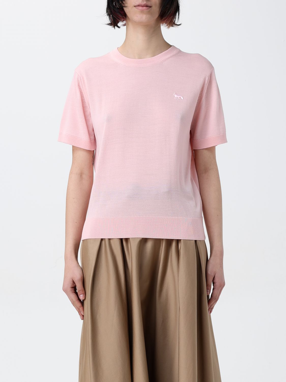MAISON KITSUNÉ T-SHIRT MAISON KITSUNÉ WOMAN COLOR PINK G81337010