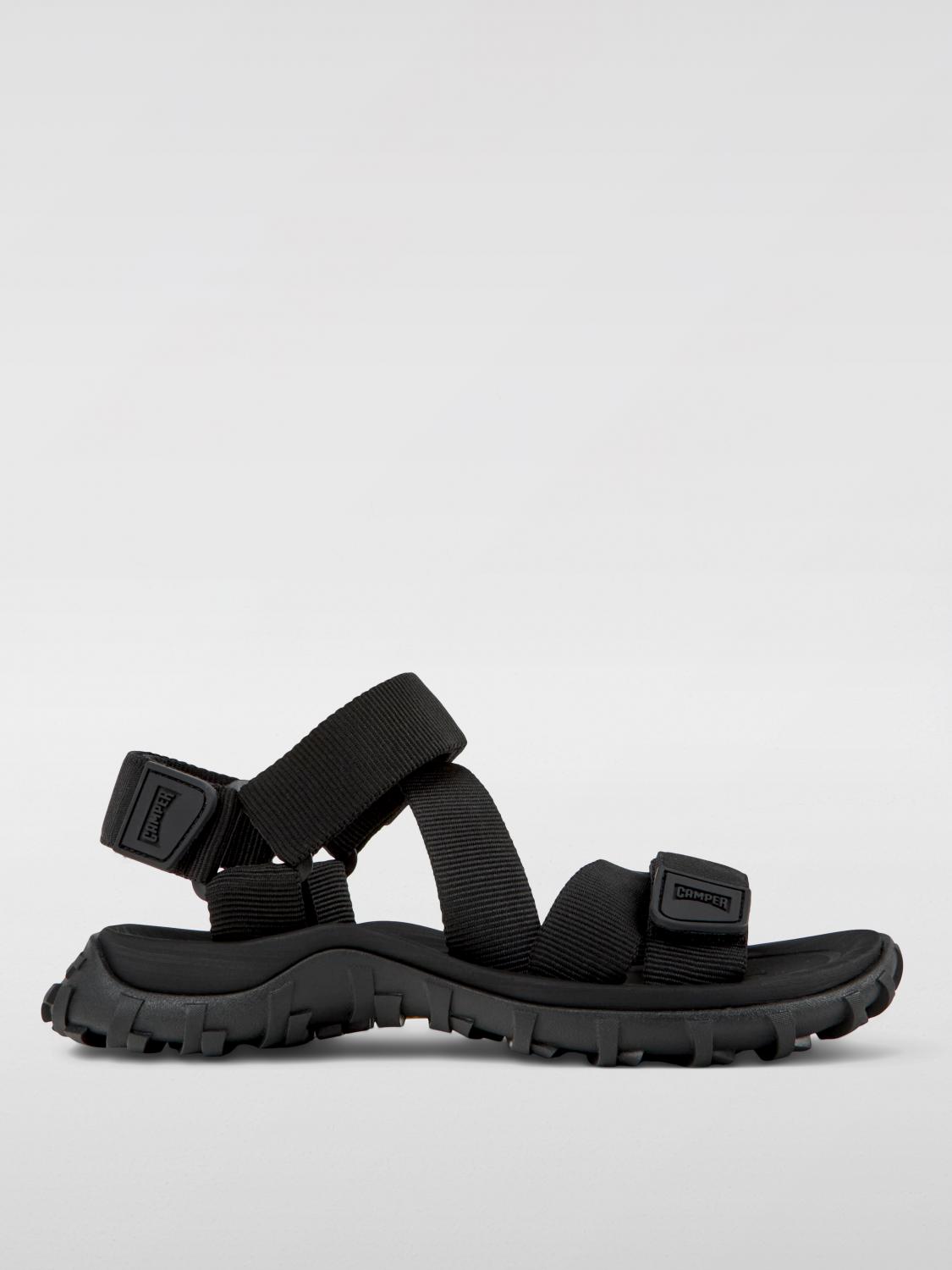 Camper Flat Sandals Woman Color Black In Black