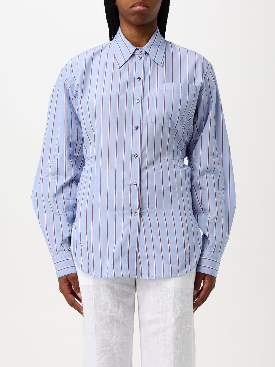 Shop Rabanne Shirt  Woman Color Blue