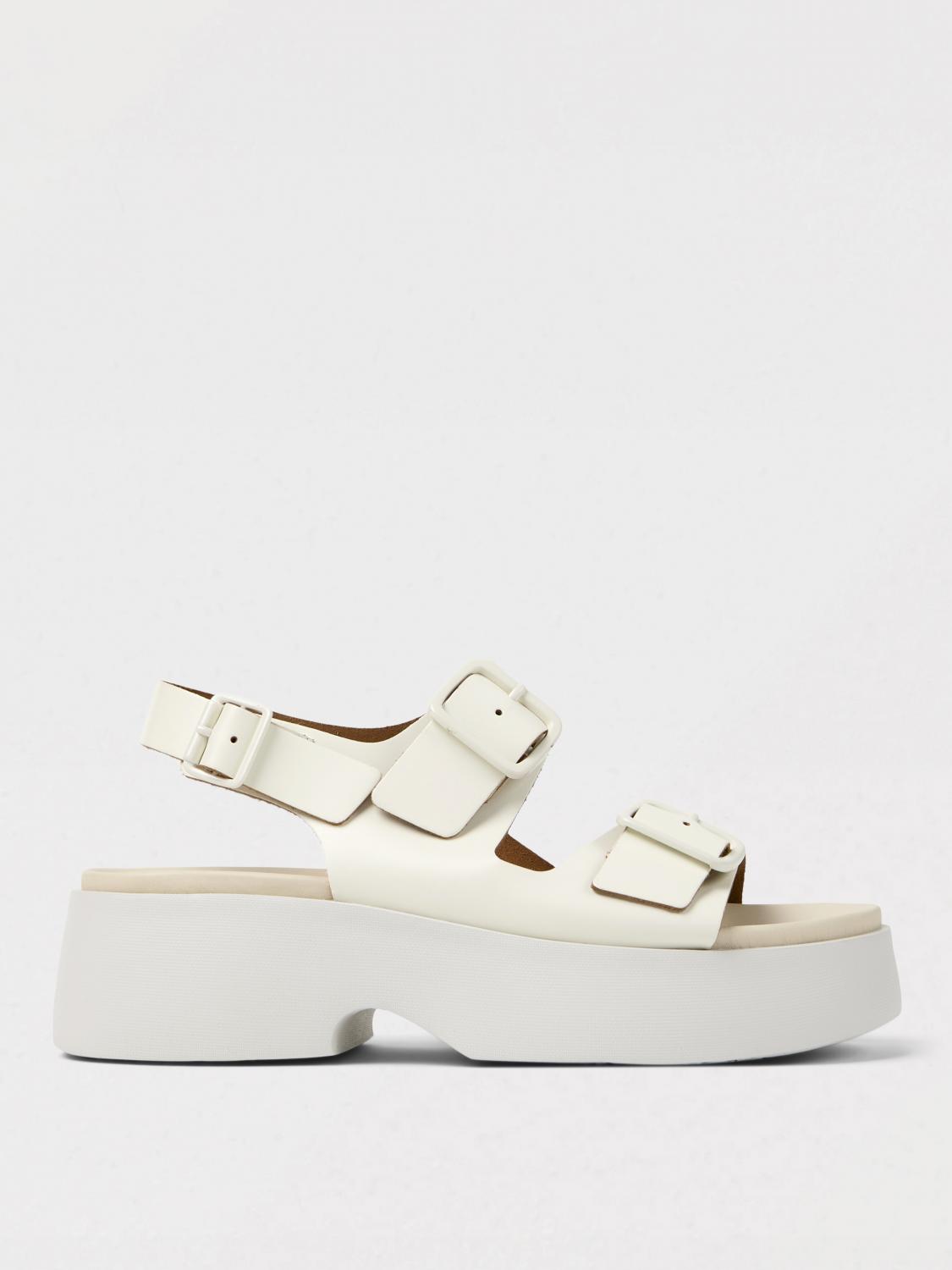 Camper Tasha Platform Sandal In White