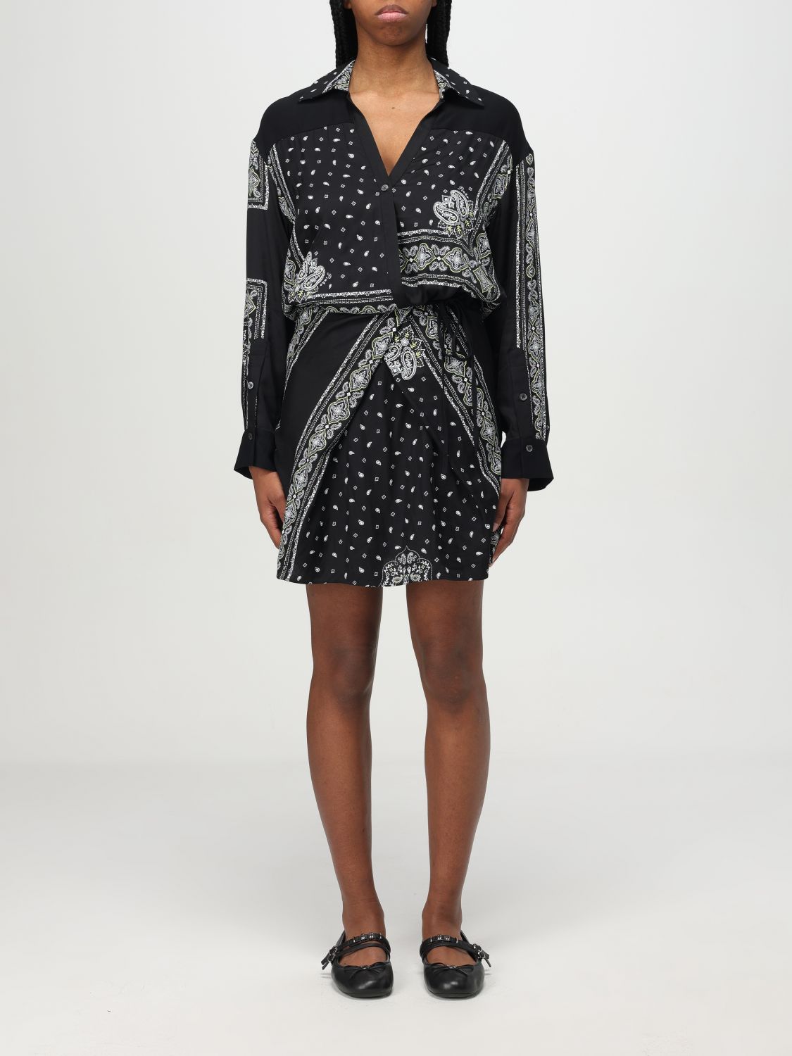 Shop Pinko Dress Woman Color Black
