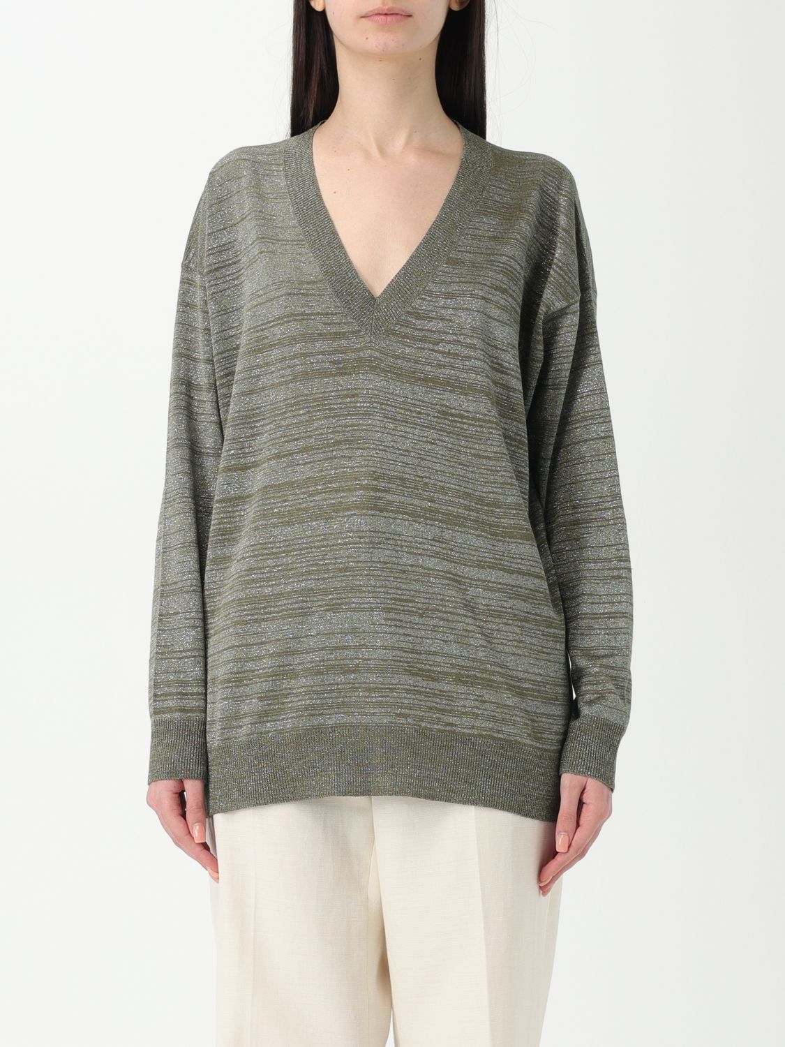 FABIANA FILIPPI SWEATER FABIANA FILIPPI WOMAN COLOR GREEN G81753012