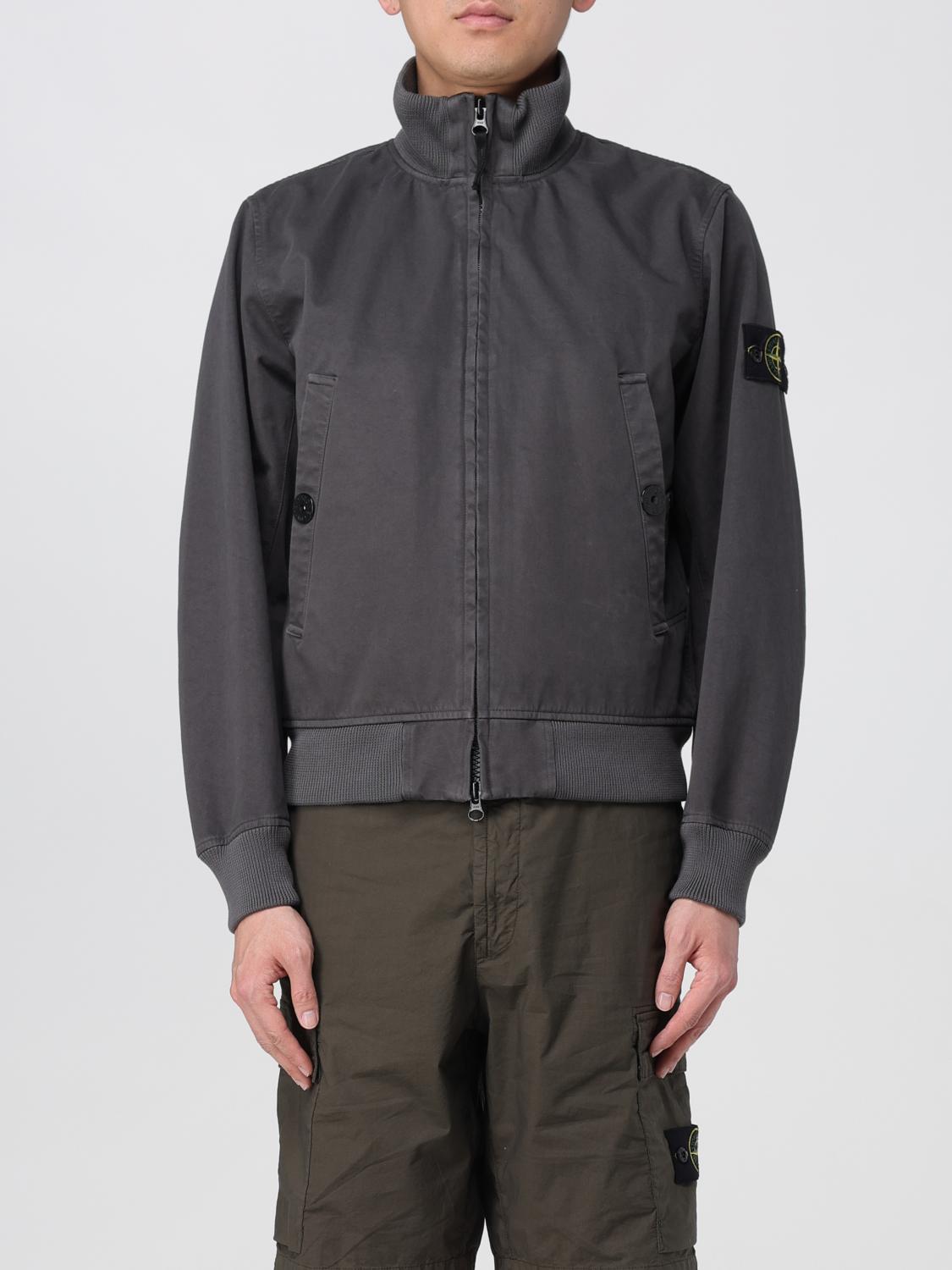 Stone Island Jacket In Grey With Logo In Grey