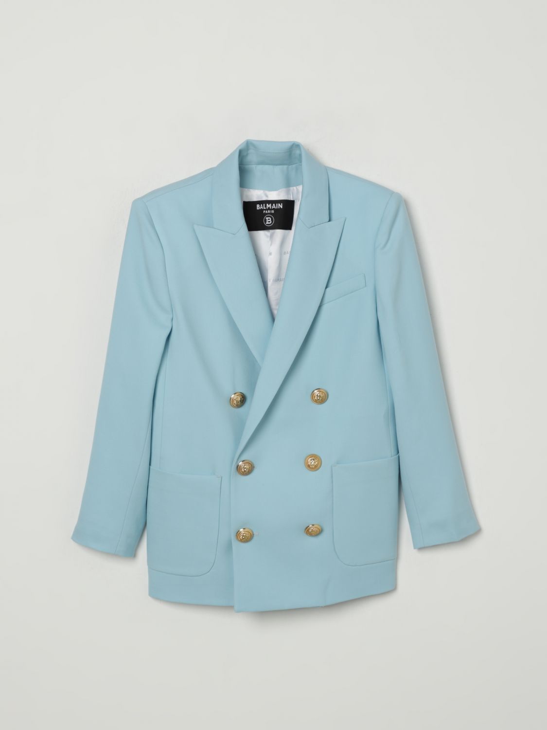 BALMAIN BLAZER BALMAIN KIDS COLOR GNAWED BLUE G81864011