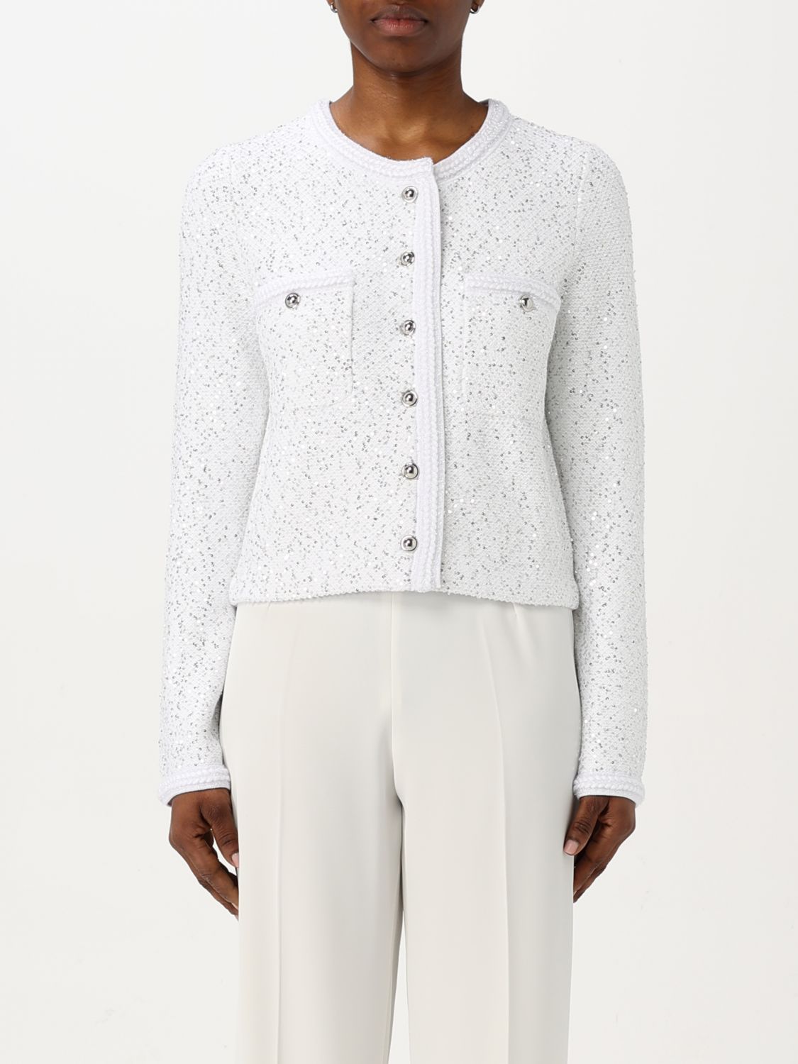 Shop Michael Kors Cardigan Woman Color White