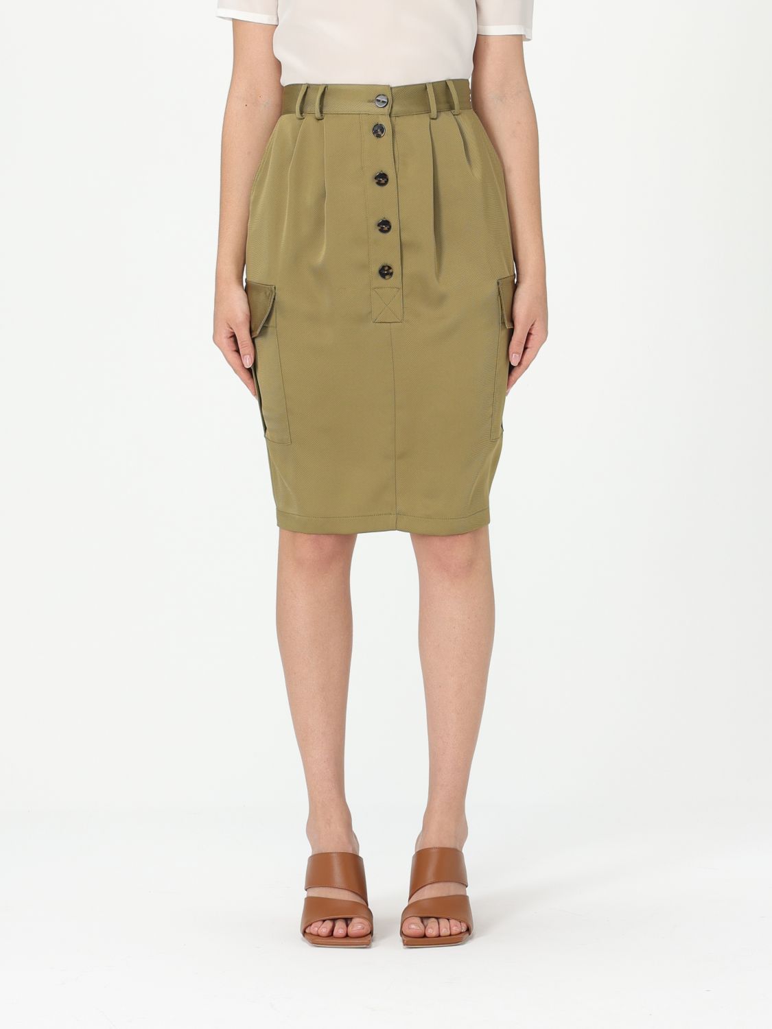Simona Corsellini Skirt Woman Color Green In Green