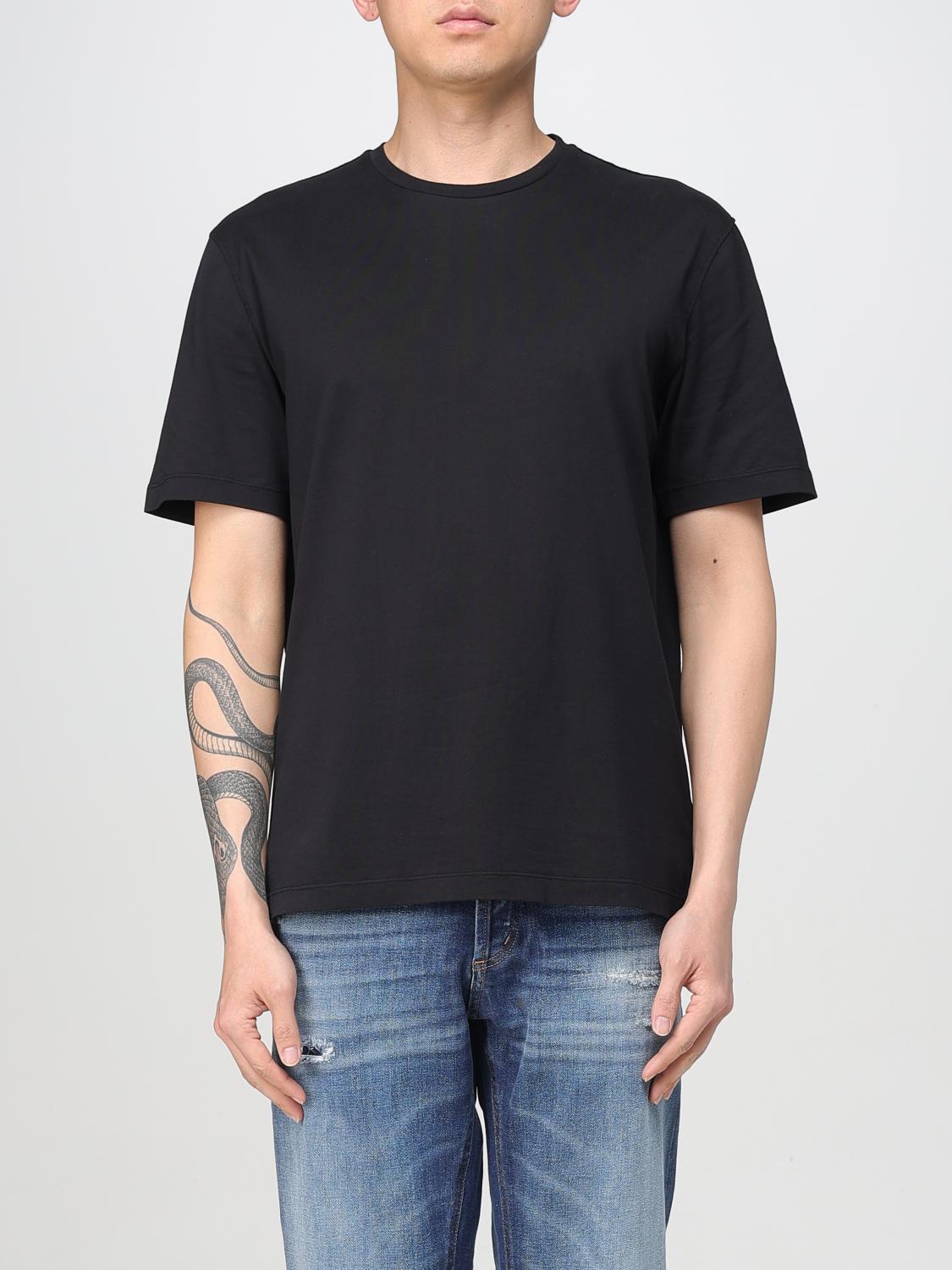 Roberto Collina Short Sleeves Crew Neck T-shirt Clothing In Black