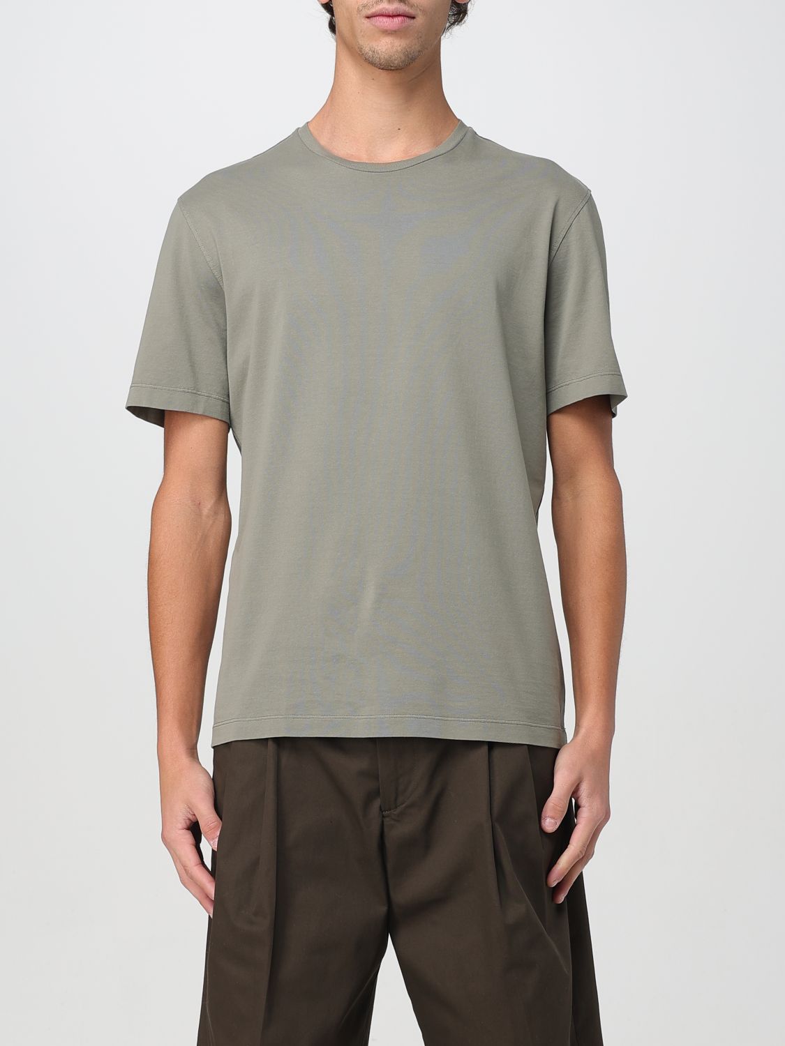 Roberto Collina Round Neck Short Sleeve T-shirt In Green
