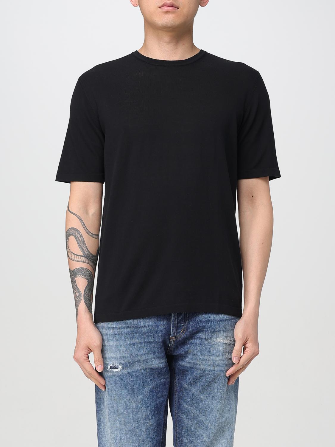 Roberto Collina Short Sleeves Crew Neck T-shirt Clothing In Black