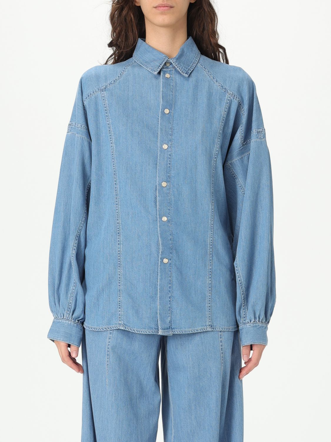 Shop Simona Corsellini Shirt Woman Color Blue