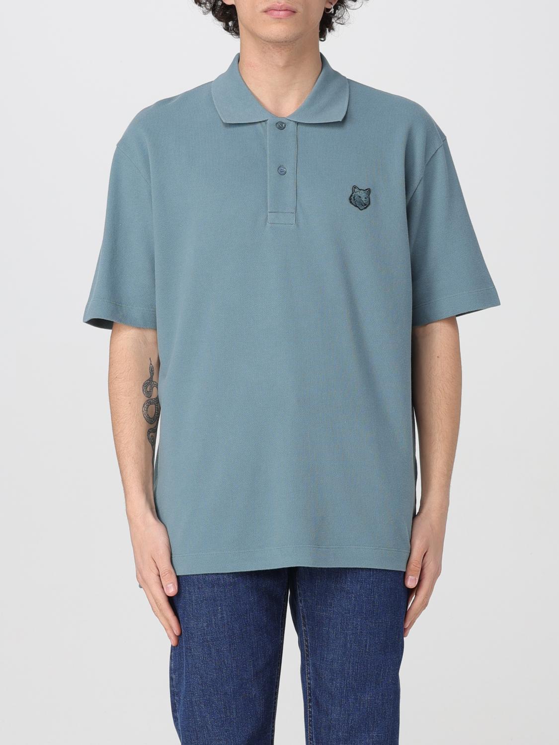 Maison Kitsuné Polo Shirt  Men Color Blue