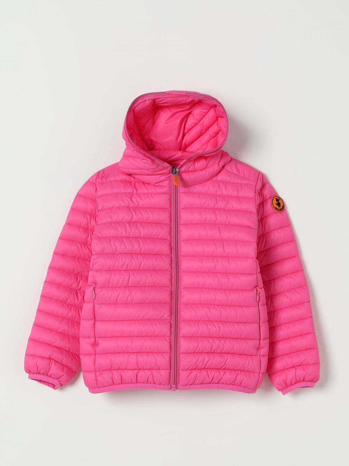 Save The Duck Teen Padded Hooded Jacket In Pink