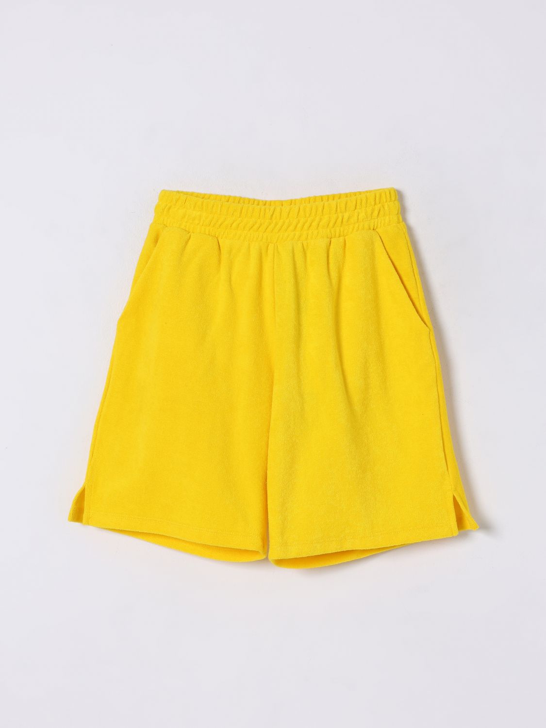 Kenzo Logo-embroidered Track Shorts In Yellow