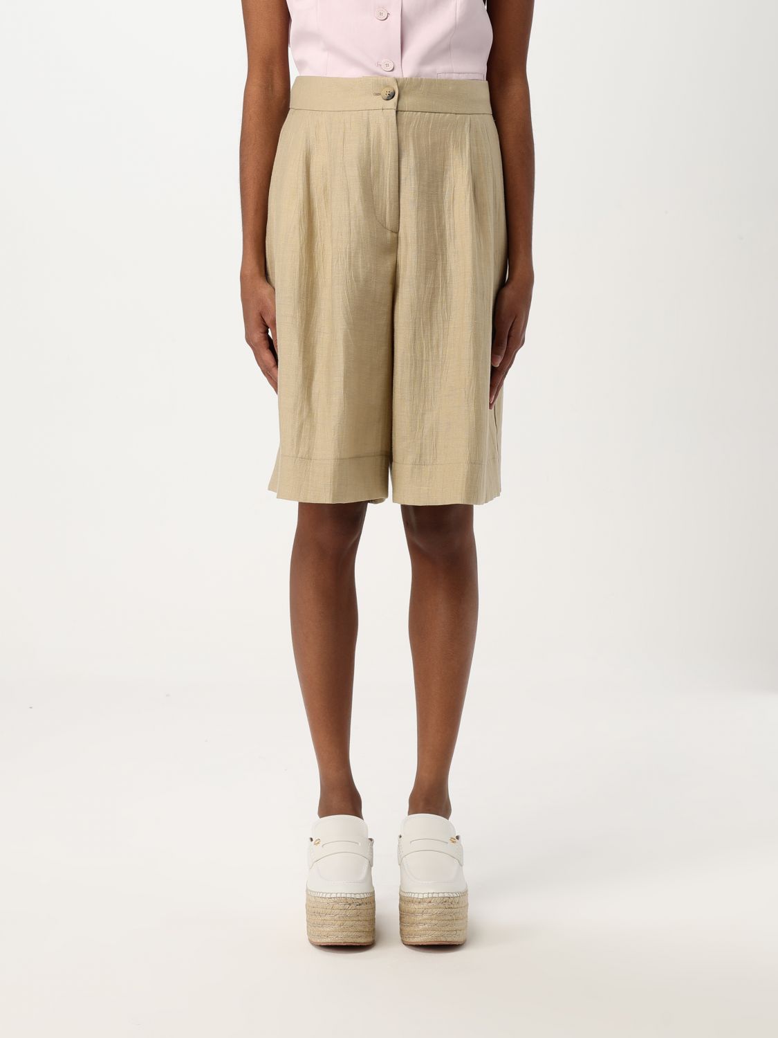 Kaos Short Woman Color Beige In Beige