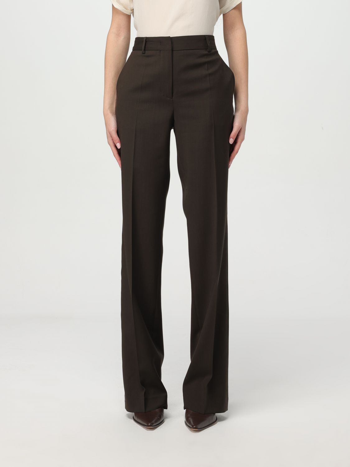 Shop Manuel Ritz Pants Woman Color Brown In Braun
