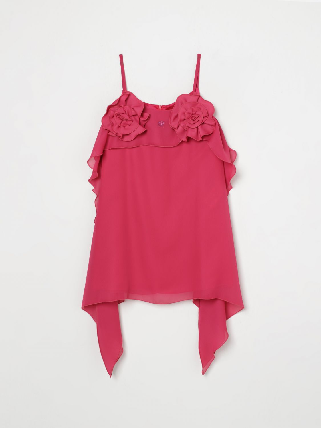 Miss Blumarine Floral-appliqué Dress In Geranium
