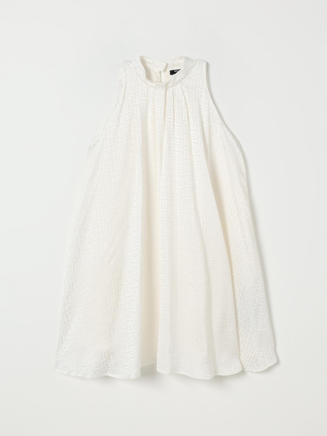 Balmain Kleid  Kinder Farbe Yellow Cream In White