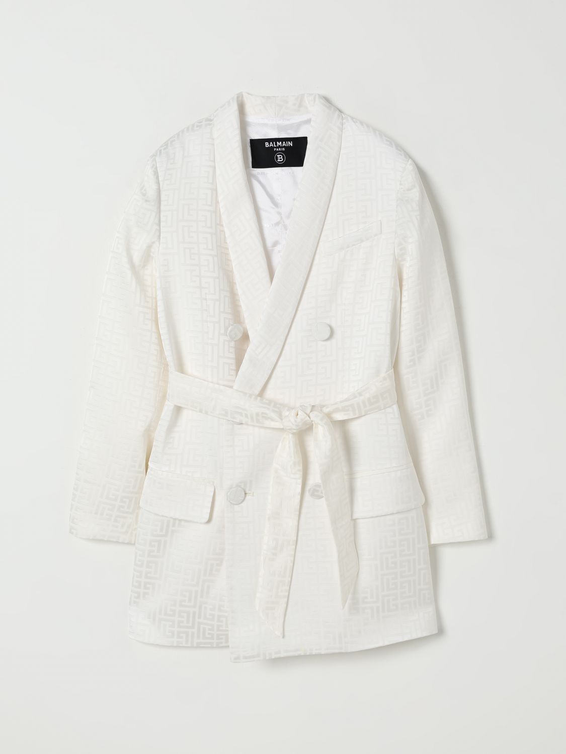 Balmain Cappotto Bambino Colore Panna