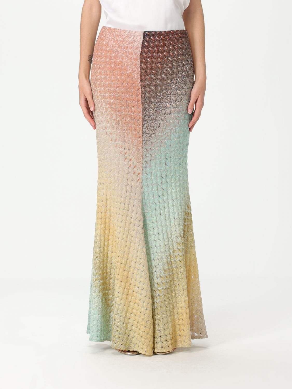 Shop Missoni Skirt Woman Color Multicolor