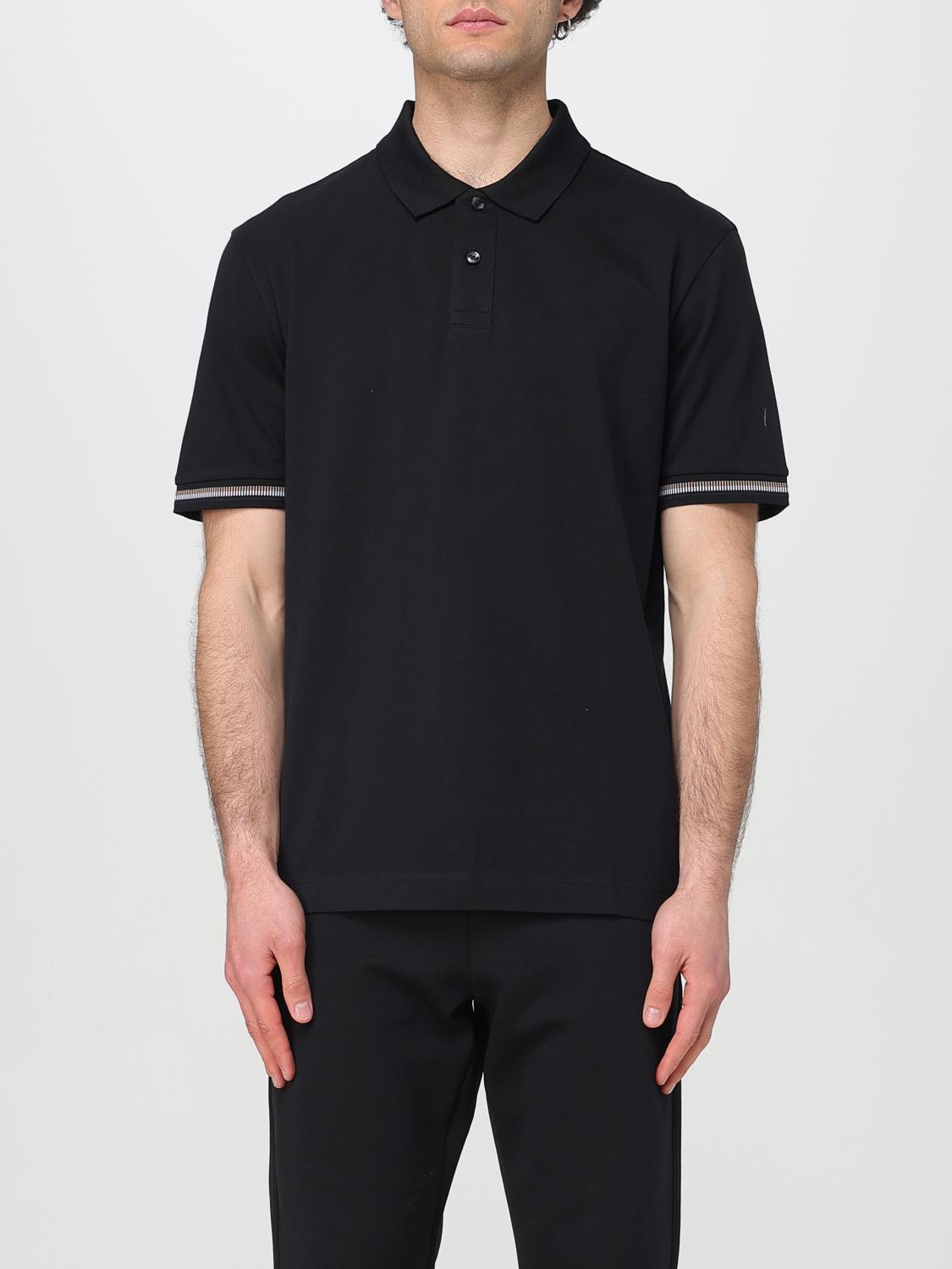 Hugo Boss Boss Cotton Polo In Black