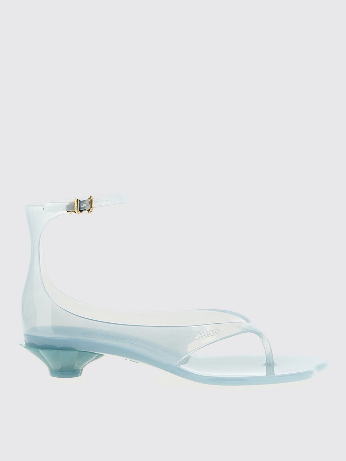 Chloé Chloe Women Pastel Light-blue Tpu Chloe Jelly Thong Sandals