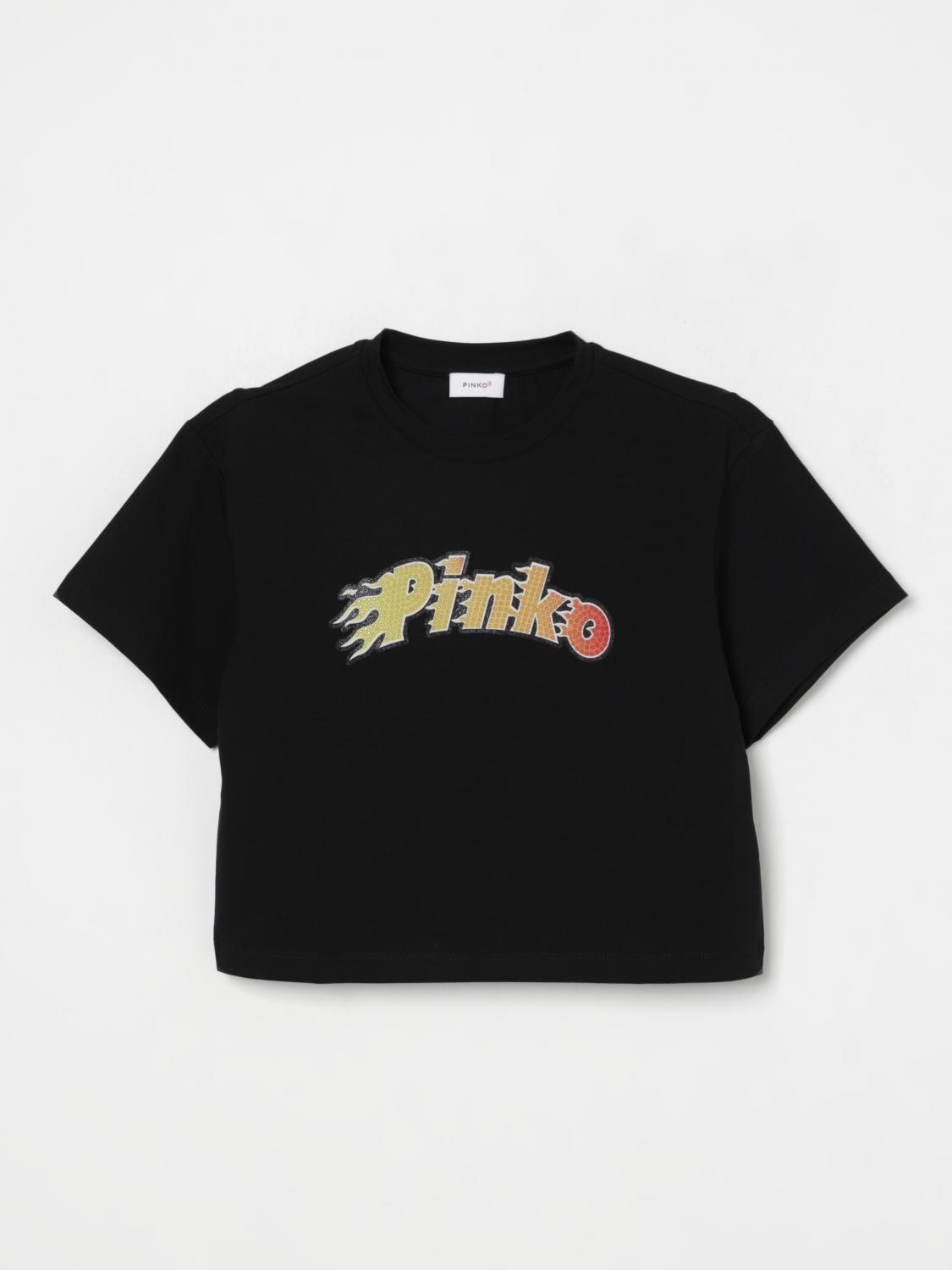 Pinko T-shirt Kids Color Black In Black