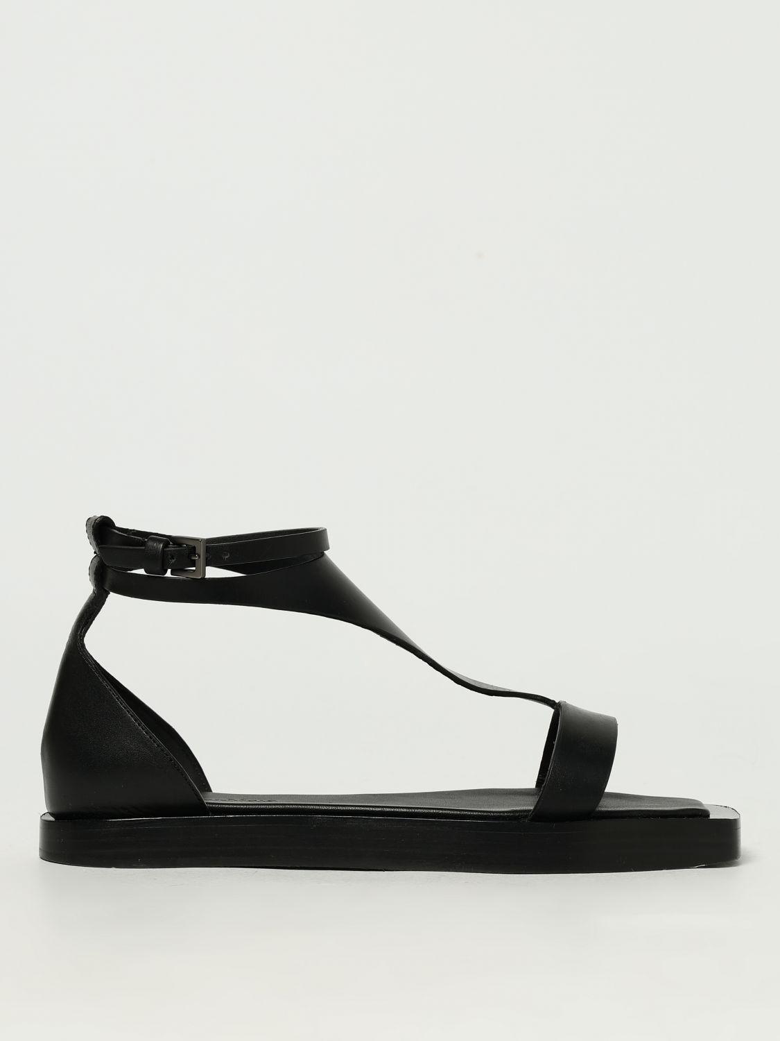 Shop Max Mara Flat Sandals Woman Color Black