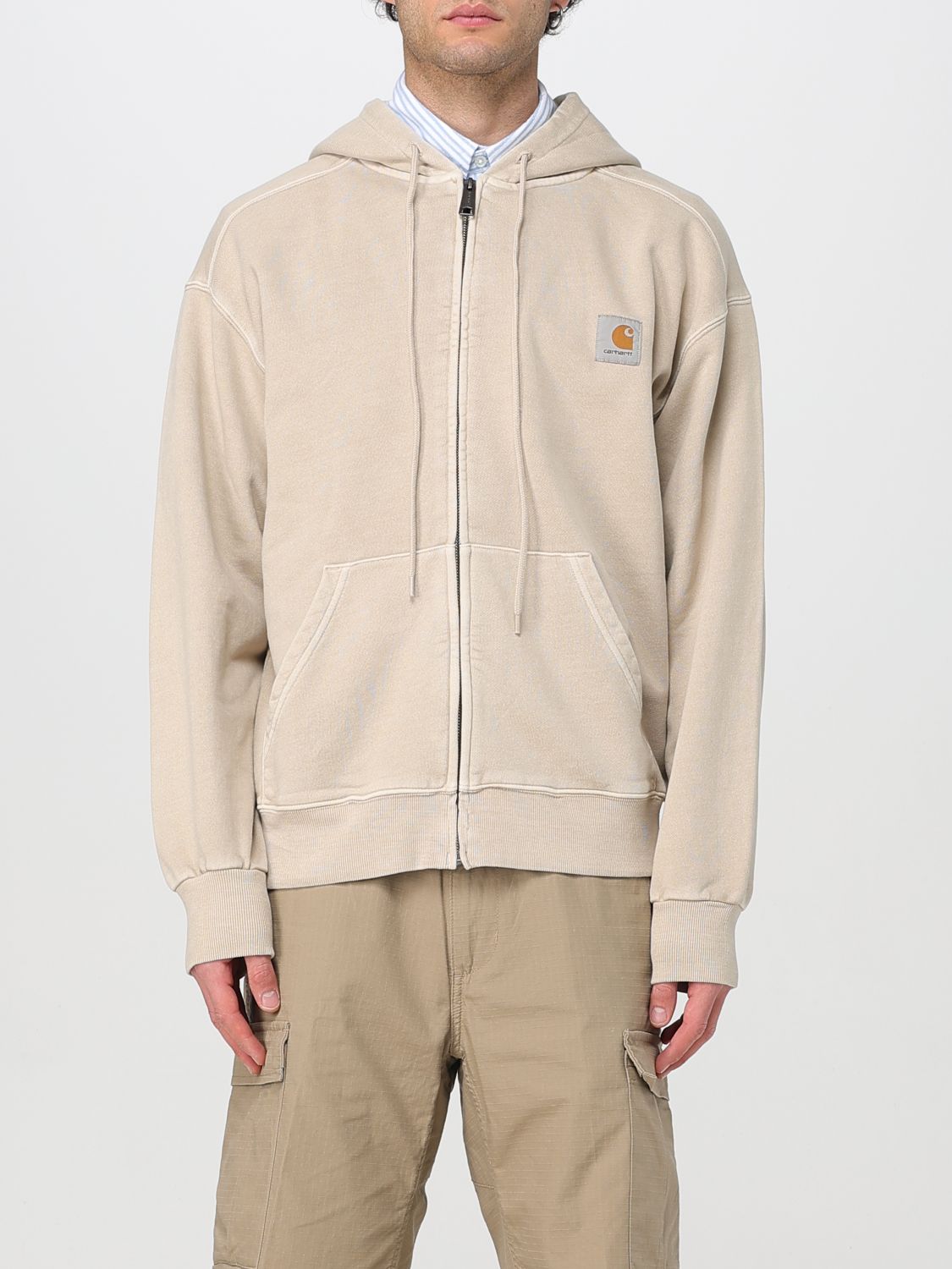 Carhartt Wip Hooded Nelson Jacket Clothing In Beige