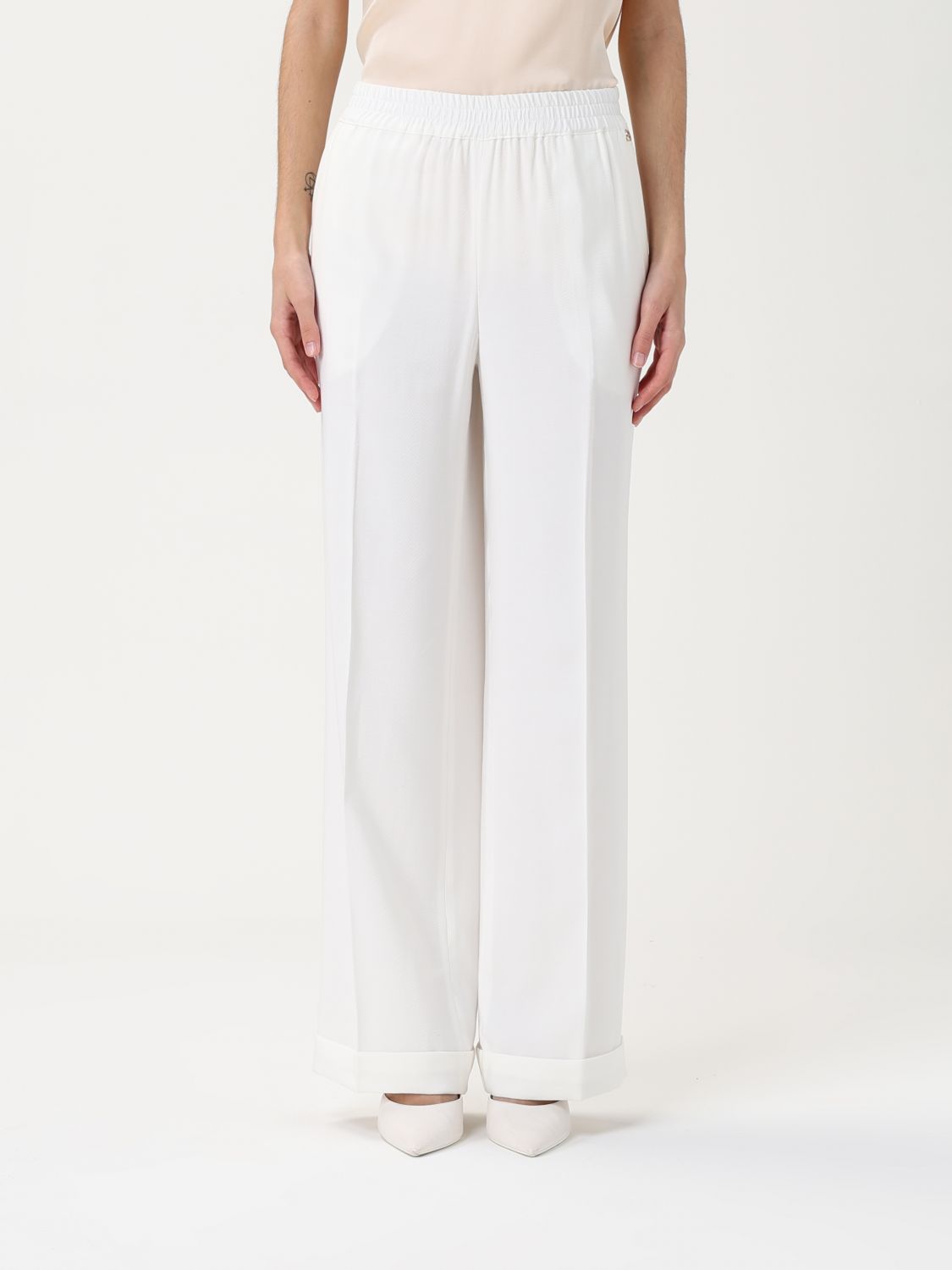 Shop Liu •jo Pants Liu Jo Woman Color White