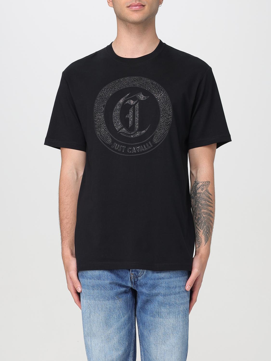 Just Cavalli Stud-embellished Logo T-shirt