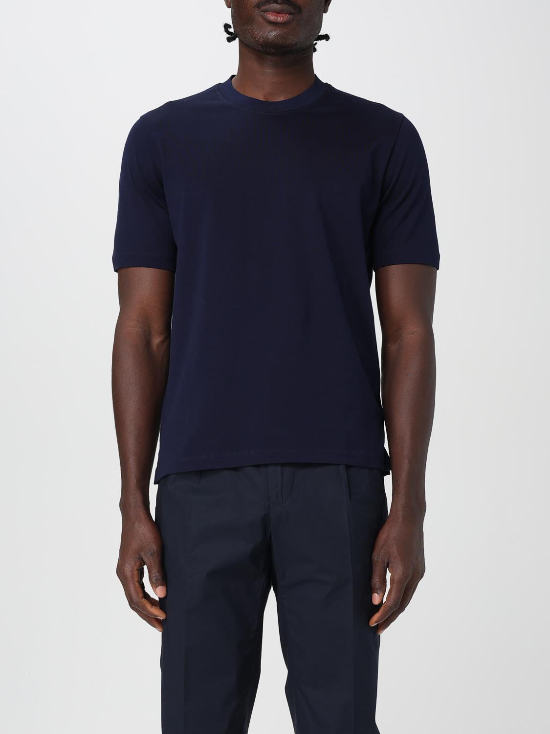 Zanone Short-sleeves Cotton T-shirt In Blue