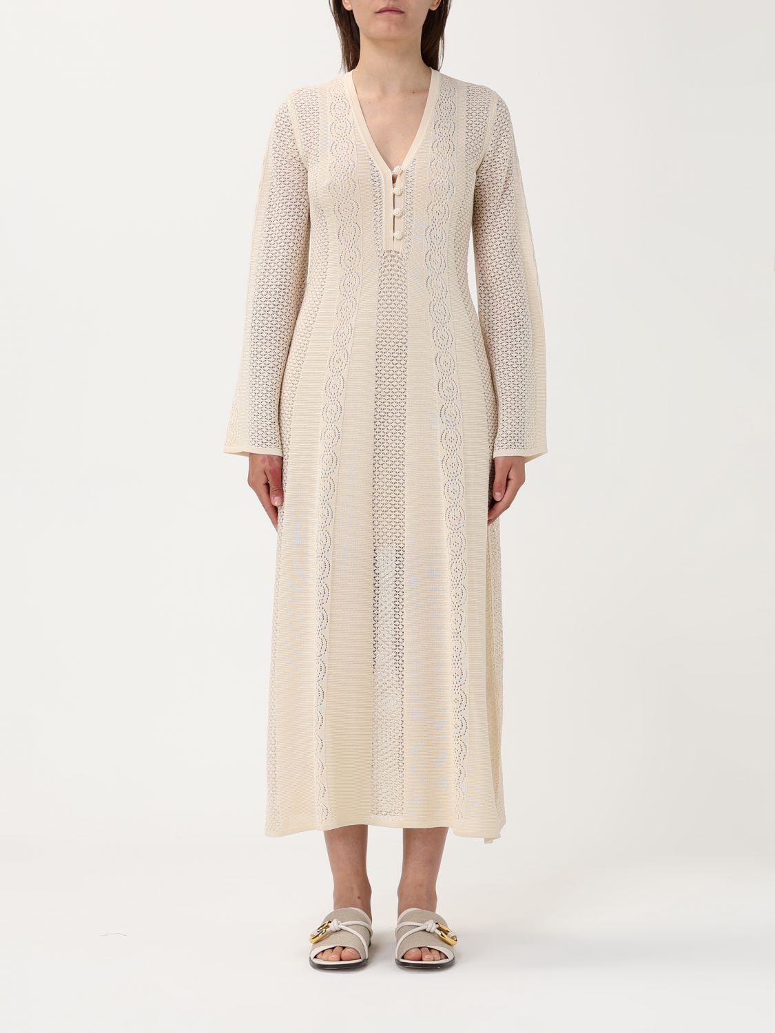 Twinset Dress  Woman Color Yellow Cream